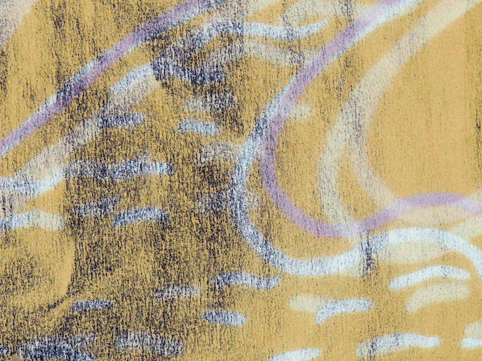 Book page detail with gold and blue swirling silkscreen texture