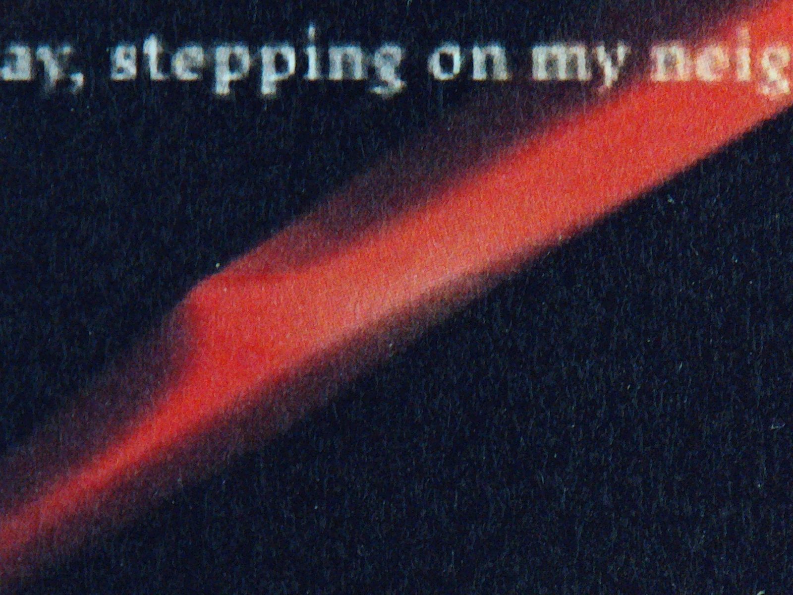 Dark page with a glowing red brushstroke